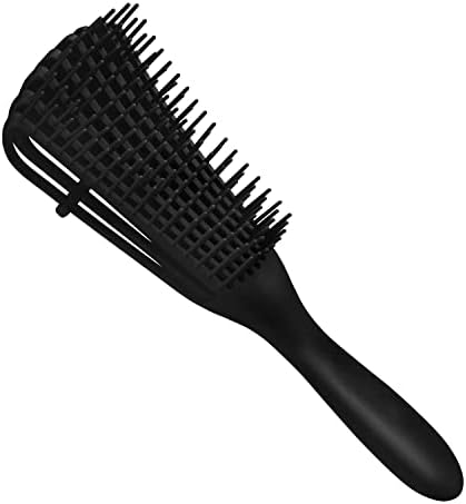 Detangling Hair Brush for Afro America/African Hair Textured 3a to 4c, Knots Detangler Scalp Massage Comb for Women, Black (1 pc) by Unknown