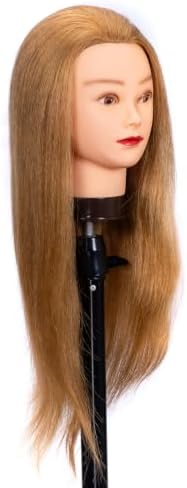 100% Mannequin Head Human Hair Cosmetology Doll Head for Hair Styling - Image 2