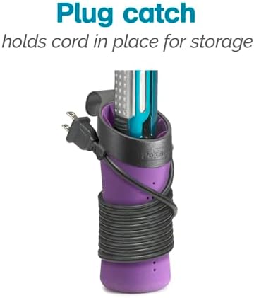 Polder High-Heat Silicone Hot Sleeve Cover for Flat Iron, Curling Iron, Hair Straightener, Portable Travel Pouch for Hot Hair Styling Tools, Organizer Sleeve for Travel or at Home Use, Purple - Image 3