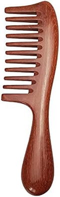 Louise Maelys Red Sandalwood Wide Tooth Comb For Curly Hair by LouiseMaelys