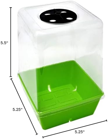 Bootstrap Farmer 5x5 Humidity Dome 5.5" Tall - 40-Pack - Microgreens, Propagation Seed Starter Lid, Seed Starting Germination Dome - Image 3