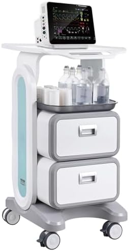 VEVOR Medical Trolley Cart with 2 Drawers & Wheels, Rolling Utility Cart by VEVOR