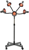 Perm Steamer, 5 Head Infrared Heater with Rolling Base - 750W Hair Drying and Perming Machine, Adjustable Height by InSyoForeverEC