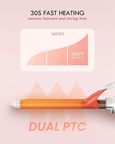 WEEYUM 3/4 Inch Long Curling Iron/Wand for Short Hair, Dual Voltage - Image 5