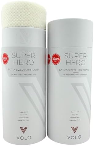 VOLO Super Hero XL Hair Towel - Super Absorbent Quick Dry Nanoweave - X-Large by VOLO