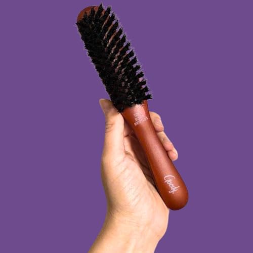 Goody Smoothing Hairbrush with Natural Boar Bristles for Frizz Control, Flyaway Control, Smooth Shiny Finish, Wooden Styling Brush for All Hair Types - Image 3