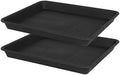 VUWEZ Plant Saucer Growing Tray, Seed Starter Tray Rectangular, Heavy Sturdy Plastic Plant Drainage Saucers, Plant Drip Trays for Pots, Seed Starter Growing Trays (11 x 9 inch, 2 Pack) by VUWEZ