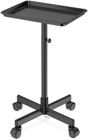 Aluminum Hair Salon Tray Rolling Trolley Station by K-Salon