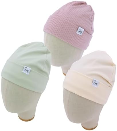 Jersey Beanie Hat for Newborn Baby Boys Girls Silky Satin Lined Hats Bonnet Toddler Infant Little Kids Beanies Caps - Image 2