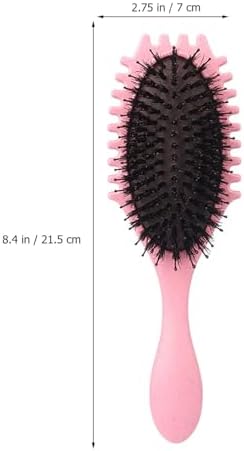 Curly Hair Brush,Curl Defining Brush Defining with Side Gear for Combing, Shaping, and Styling Curly Hair, uitable for all hair types, for both men and women(Pink) - Image 2