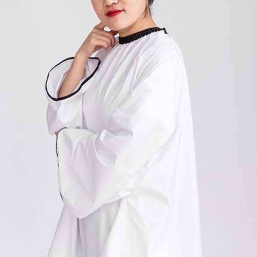 Hairdressing Cape Pongee Dyeing Tools with Sleeves, Waterproof Polyester - Image 2