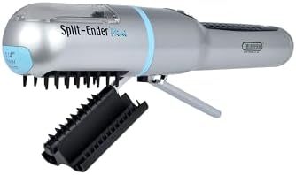 Split-Ender Mini Cordless Split End Hair Trimmer for Dry, Damaged, Brittle, or Frizzy Hair - Battery Operated Clipper for Straight and Curly Hair - Blue - Image 2