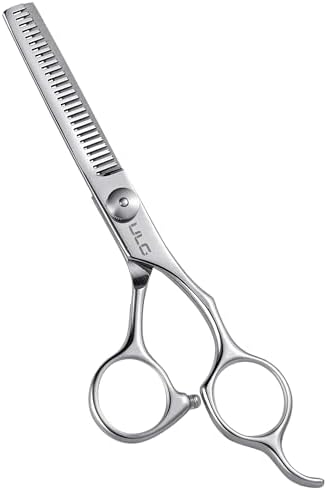 ULG Hair Thinning Scissors, Thinning Shear for Hair Cutting 6.5 inch Right-Hand Barber Scissors Salon Texturizing Shears Made of Japanese Stainless Steel, Silver by ULG