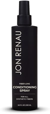 Jon Renau Fiber Love Synthetic Conditioning Spray, Leave In Conditioner for Wigs & Hair Extensions, Detangler Spray for Synthetic Hair, Paraben and Sulfate Free Wig Care, 8.5 oz by JonRenau