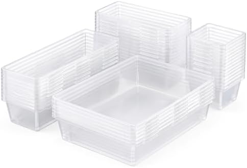 Vtopmart 44 PCS Drawer Organizers Set for Vanity Bathroom Makeup Desk by Vtopmart