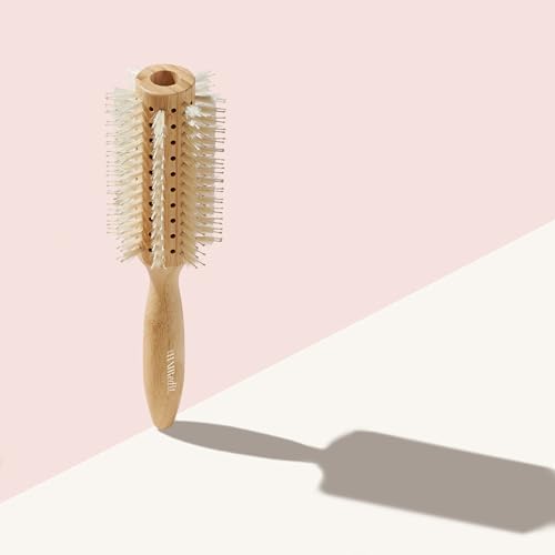 The Hair Edit Sleek Goddess Boar Bristle Bamboo Vented Round Hairbrush - Image 6