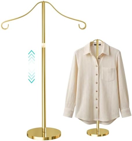 Shirt Display Stand Mannequin Torso 18-33Inch Adjustable,Brass Gold by Unknown