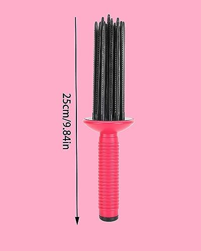 Hair Fluffy Styling Curler Curls Comb,Hair Curler Curling Make Up Brush Roller Tool Portable Comb Anti‑Slip Professional Round Hair Brush for Home Personal Use Travel - Image 5