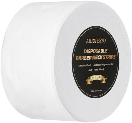 Neck Strips Professional Non-Woven Fabric Tape - 100 Count Electrostatic Adsorption Disposable Haircut Paper Neck Band for Barbers and Hairstylists Salon Accessories by AIHOPESTO