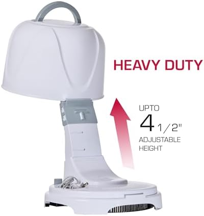 Red by Kiss 3000 Ceramic Tourmaline Professional Hood Dryer, 4 Heat Settings Blow Dryer for Home & Salon, Height Adjustable Convenient Big Hood Size Extra Coverage (1875 Wattage) - Image 2