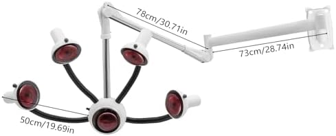 White 5 Head Infrared Hair Color Processor with Extendable Boom - Image 5
