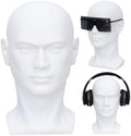 Male Mannequin Head Professional PVC Manikin Head for Display Wigs Hats Headphone Mask Sunglasses Scarf Jewelry Display Stand (White Matte) by ProfessionMaleMannequinHead