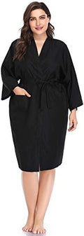 PERFEHAIR Salon Robes Smock for Clients, Hair Salon Client Gown Cape, Black by PERFEHAIR