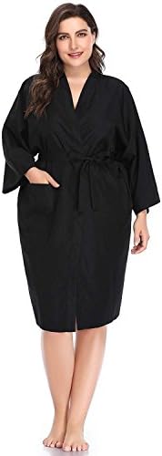PERFEHAIR Salon Robes Smock for Clients, Hair Salon Client Gown Cape, Black by PERFEHAIR