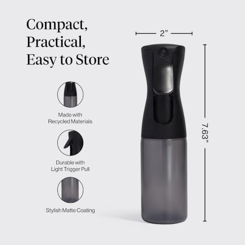 Kitsch Large Continuous Spray Bottle for Hair – Black,180ml - Image 4
