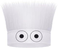 Crazy Wig Hairy Headband Hat, Eyes, White B by Luinabio