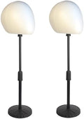 2 PACKS 22 inch tall high Adjustable wig or hat styrofoam female mannequin head holder stand (15.5”to 22”)(ADTALL02-White ) by FASHION+DO