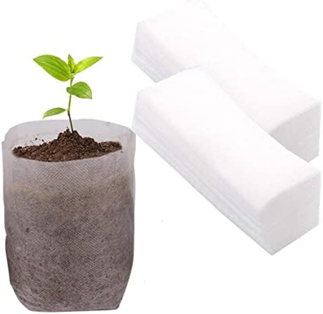 gardtree 400PCS 4.7×5.5 Inch Breathable Plant Grow Bags - Biodegradable Non-Woven Plant Nursery Bags for Seed Starting, Indoor/Outdoor Vegetables, Herbs & Flowers | Easy Transplant, Space Saving by Gardtree