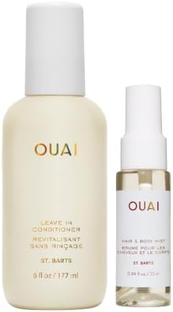OUAI St. Barts Leave In Conditioner Full Size & Hair and Body Mist Deluxe by OUAI