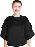 Geyoga Short Makeup Cape for Women Men Mini Haircut Cape, Black, 1 Pcs by Geyoga