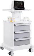 VEVOR Medical Cart with 3 Drawers and Top Tray, 4-Tier Rolling Utility Cart by VEVOR