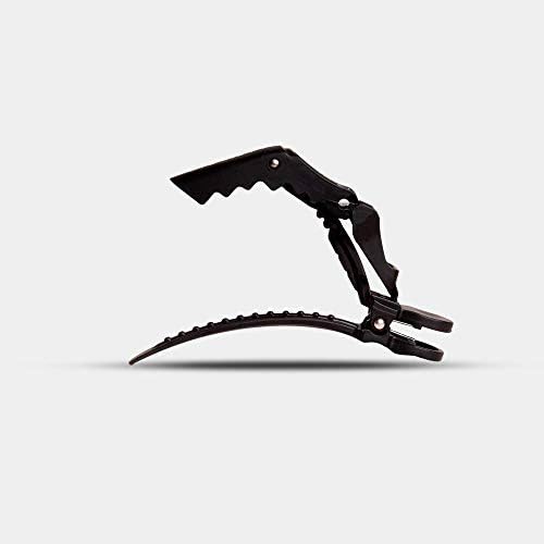 Framar Gator Grips Black Styling Hair Clips, Rubberized – 4 Pack - Image 4