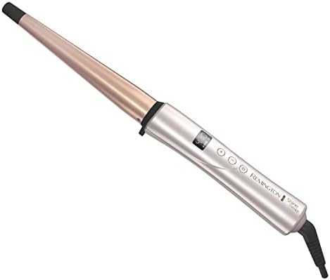 Remington Shine Therapy Argan Oil & Keratin Infused ½-1 Inch Tapered Curling Wand for Natural Curls, Includes Heat Glove by Remington
