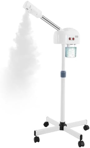 Facial Steamers, Hot Ozone Face Steamer on Wheels for Facial, Professional Skin Care Equipment, Esthetician Steamer for Salon Beauty and Spa, Mist Face Steamer for Skin Care by Akynjtbca