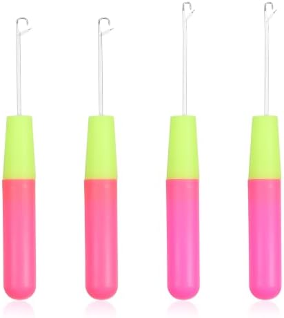 IMengjbang 4 Pcs Latch Hook Tool Plastic Handle Hair Crochet Hook for Hair by Unknown