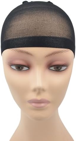 4 Pcs Wig Caps Stretchy Nylon Wig Stocking Caps for Women and Kids (Black) - Image 6