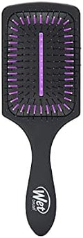 Wet Brush Refresh and Extend Paddle Detangler, Black, Detangling Brush with Infused Charcoal Ultra-Soft IntelliFlex Bristles For All Hair Types, Removes Dirt, Excess Oils & Impurities by WetBrush