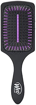 Wet Brush Refresh and Extend Paddle Detangler, Black, Detangling Brush with Infused Charcoal Ultra-Soft IntelliFlex Bristles For All Hair Types, Removes Dirt, Excess Oils & Impurities by WetBrush