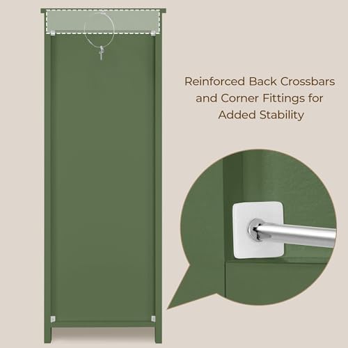 Yaheetech Bathroom Storage Cabinet, 12" W Slim 4-Drawer Design, Green - Image 7