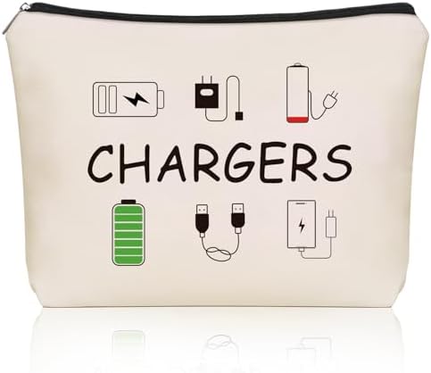Cable Charger Makeup Bag,Charging Cord Electronics Accessories Travel Pouch by Girllyempoweringeverywomen