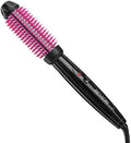REVLON Silicone Bristle Heated Hair Styling Brush, 1" Barrel, Black/Pink by RevlonHairTools