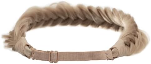 Synthetic Hair Braided Headband Classic Wide Strands Wedding Disorderly Fluffy Braids Wig Band Women Beauty Accessory - Image 5