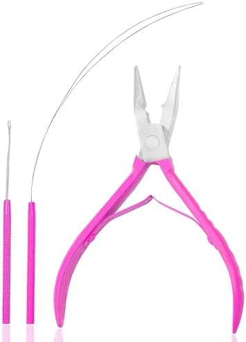 SIVOTE Hair Extension Pliers Tool Kit, Stainless Steel, Pink by SIVOTE
