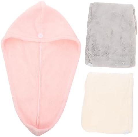 3Pcs Hair Drying Towels for Women, Coral Fleece Quick Dry Hair Wrap by PRETYZOOM