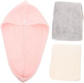 3Pcs Hair Drying Towels for Women, Coral Fleece Quick Dry Hair Wrap by PRETYZOOM