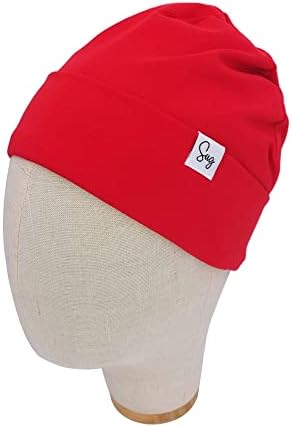 Jersey Beanie Hat for Newborn Baby Boys Girls Silky Satin Lined Hats Bonnet Toddler Infant Little Kids Beanies Caps - Image 2
